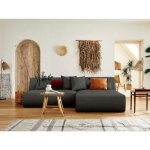 Onyx - canapé modulable dangle réversible 4 places - en tissu - gris foncé Onyx - canapé modulable dangle réversible 4 places - en tissu - gris foncé
