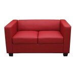 Canapé - no name - lille - 2 places - simili - cuir - rouge Canapé - no name - lille - 2 places - simili - cuir - rouge