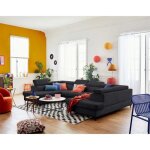 Merida - canap� panoramique en u - 7 places - convertible avec coffres et t�ti�res r�glables - en velours ...