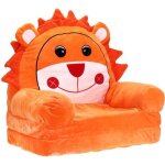 Canap pliant bebe enfant sofa ponge - mini lit chaise jouet dessin anim tabouret de sige - lion orange ...