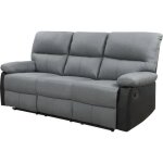 Canap� relax lincoln - 3 places - noir / gris fonc�