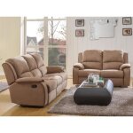 Canapés 3 places et 2 places relax en microfibre hernani - taupe Canapés 3 places et 2 places relax en microfibre hernani - taupe