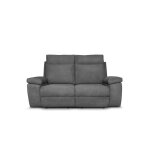 Canap de relaxation lectrique 2 places en tissu houda - gris