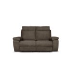 Canap� de relaxation �lectrique 2 places en tissu houda - taupe - l173 x 93 x 105cm - loungitude