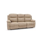 Canap� de relaxation �lectrique 3 places en tissu bona - beige - l211 x 90 x 100cm - loungitude