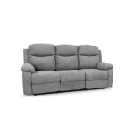 Canap� de relaxation �lectrique 3 places en tissu bona - gris clair - l211 x 90 x 100cm - loungitude