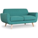 Canap� scandinave 2 places danube tissu bleu - vert
