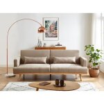 Canapé 3 places convertible clic - clac en tissu esme - beige Canapé 3 places convertible clic - clac en tissu esme - beige
