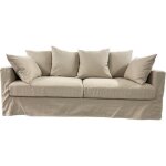 Canap - ub design - boheme - 4 places - tissu 63% coton - convertible taupe
