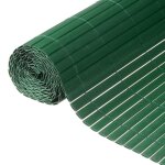 Canisse double face pvc vert fonc - nature - 1 x 3 m - 100% occultant - 1500 g / m