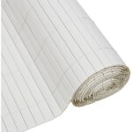 Canisse pvc double face - nature - 1 x 3 m - 1600 g / m - occultant 4 / 5 - anti - uv - blanc