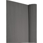 Canisse pvc double face - nature - 10 mm - gris - 3 x 15 m