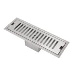 Caniveau de douche - omabeta - drain de douche linéaire de 12 pouces - blanc - acier - 30x99 cm Caniveau de douche - omabeta - drain de douche linéaire de 12 pouces - blanc - acier - 30x99 cm