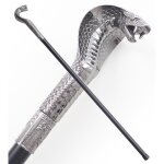 Canne de marche cobra serpent decoration fantasy canne serpent canne marche cobra canne cobra