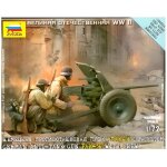 Canon allemand pak - 36 anti - char avec figurines soldats - zvezda - jouet