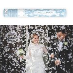 Canon  confettis papillon blanc 40cm