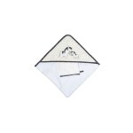 Cape de bain plus gant en coton blanc