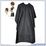 Cape de coupe de cheveux - v geby - noir - impermable - respirant - rglable