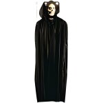 Cape longue noire avec capuche - widmann - 142 cm - mixte - intrieur