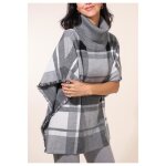 Cape poncho - kebello - femme - gris - 100% polyester - coupe cintr