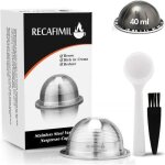 Capsule de caf� i cafilas r�utilisable petite tasse compatible nespresso vertuo en acier inoxydable + ...