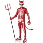 Car y gus s. l. . dguisement diable squelette. m / l. adulte