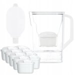 Carafe filtrante wessper d3 slim aquamax blanc 27l + 10 cartouche filtrante aquamax - convient aux portes ...