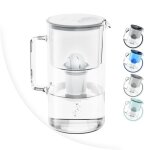 Wessper carafe filtrante en verre + 1 cartouche carafe deau capacit de 3 l filtres eau compatible avec ...