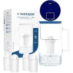 Wessper carafe  eau + 5 cartouche avec compteur led 3 litres carafe a eau avec filtre classique brita ...