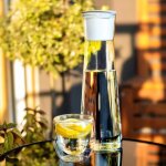 Carafe filtrante en verre wessper k1 borosilicate 1l + 5x filtre  eau