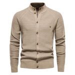 Cardigan hommecardigan hommes avec col droitpull homme en ouvrez - front boutontricot� casual chaud automne ...