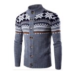 Cardigan homme - leoclotho - pull de no�l - tricot automne / hiver - couleur gris - taille xs � l