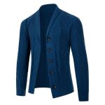 Cardigan homme simple boutonnage col v automno casual - insfity - bleu Cardigan homme simple boutonnage col v automno casual - insfity - bleu
