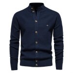 Cardigan hommecardigan hommes avec col droitpull homme en ouvrez - front boutontricot� casual chaud automne ...