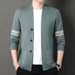 Cardigan laine homme manches longues avec poches gilet en tricot doux - bleu - insfity - col classique ... Cardigan laine homme manches longues avec poches gilet en tricot doux - bleu - insfity - col classique ...