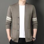 Cardigan laine homme manches longues avec poches gilet en tricot doux - camel - insfity - col classique ... Cardigan laine homme manches longues avec poches gilet en tricot doux - camel - insfity - col classique ...