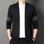 Cardigan laine homme manches longues avec poches gilet en tricot doux - noir - insfity - col classique ... Cardigan laine homme manches longues avec poches gilet en tricot doux - noir - insfity - col classique ...