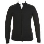 Cardigan zipp� noir armor lux - pull armor lux - laine acrylique - col montant - deux poches lat�rales ...