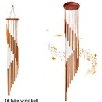 Carillons �oliens nordiques en m�tal cloches � vent faites � la main 18 tubes ornement de jardin cour ...