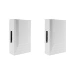 Carillon de porte filaire - otio - lot de 2 - 220 - 240v - blanc - m�lodie claire - installation rapide ...