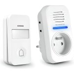 Carillon sans fil sans pile avec prise gigogne porte 150m - thomson - 513131