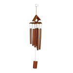 Relaxdays carillon � vent en bambou toit pointu � suspendre hlp�68x14x7�cm pour int�rieur et ext�rieur ...