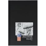 Carnet de croquis a5 - oxford - couverture rigide - 192 pages - papier 100 g - noir