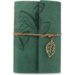 Carnet de notes vintage avec couverture en cuir pu feuille volante carnet de voyage vierge cadeau (vert) ... Carnet de notes vintage avec couverture en cuir pu feuille volante carnet de voyage vierge cadeau (vert) ...