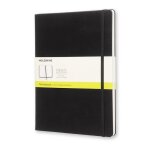 Carnet de note xl - rougier & pl� - couverture noire - 19 x 25 cm - page blanche - mixte