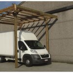 Carport base en bois de pin certifi� et impr�gn� solid - 3x5xh4m - de nombreuses options disponibles