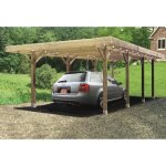 Carport bois autoclave - solid - s7724 - 2 voitures - 6x5m