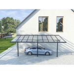 Carport pergola adossé en aluminium 188 m² anthracite - alvaro Carport pergola adossé en aluminium 188 m² anthracite - alvaro