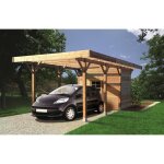 Carport en pin du nord certifi et imprgn autoclave solid - dimensions 3064x7064cm