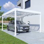 Carport design aluminium blanc made in france Carport design aluminium blanc made in france